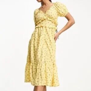 ASOS Floral Yellow Dress